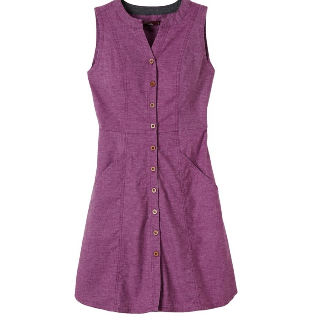 PRANA Reanne Violet Hemp Blend Dress Size Small